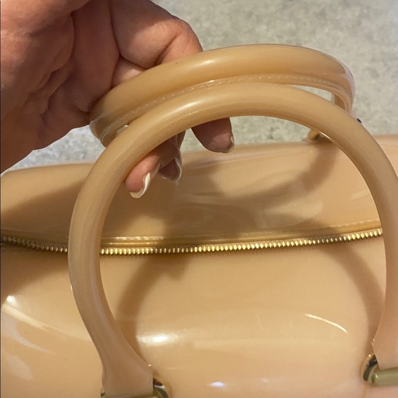 Furla Beige Glossy Satchel - Picture 3 of 8